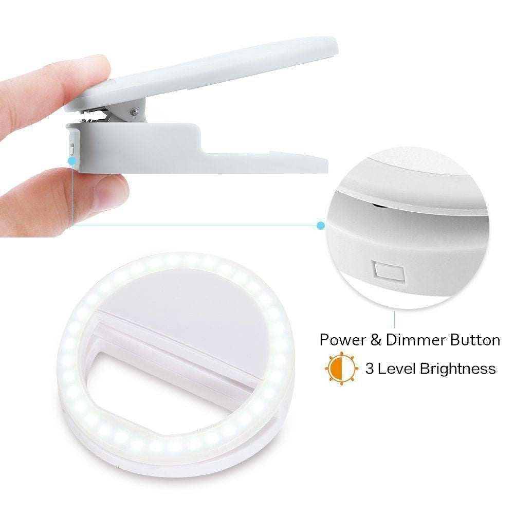 GlowClip™ Portable Selfie Ring Light – Perfect Lighting Anywhere