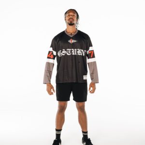 Gustavarian 47 Hockey Jersey – Red & Black Streetwear Long Sleeve
