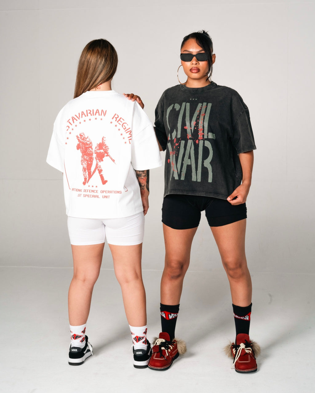 Gustavarian Acid Wash Civil War Oversized T-Shirt