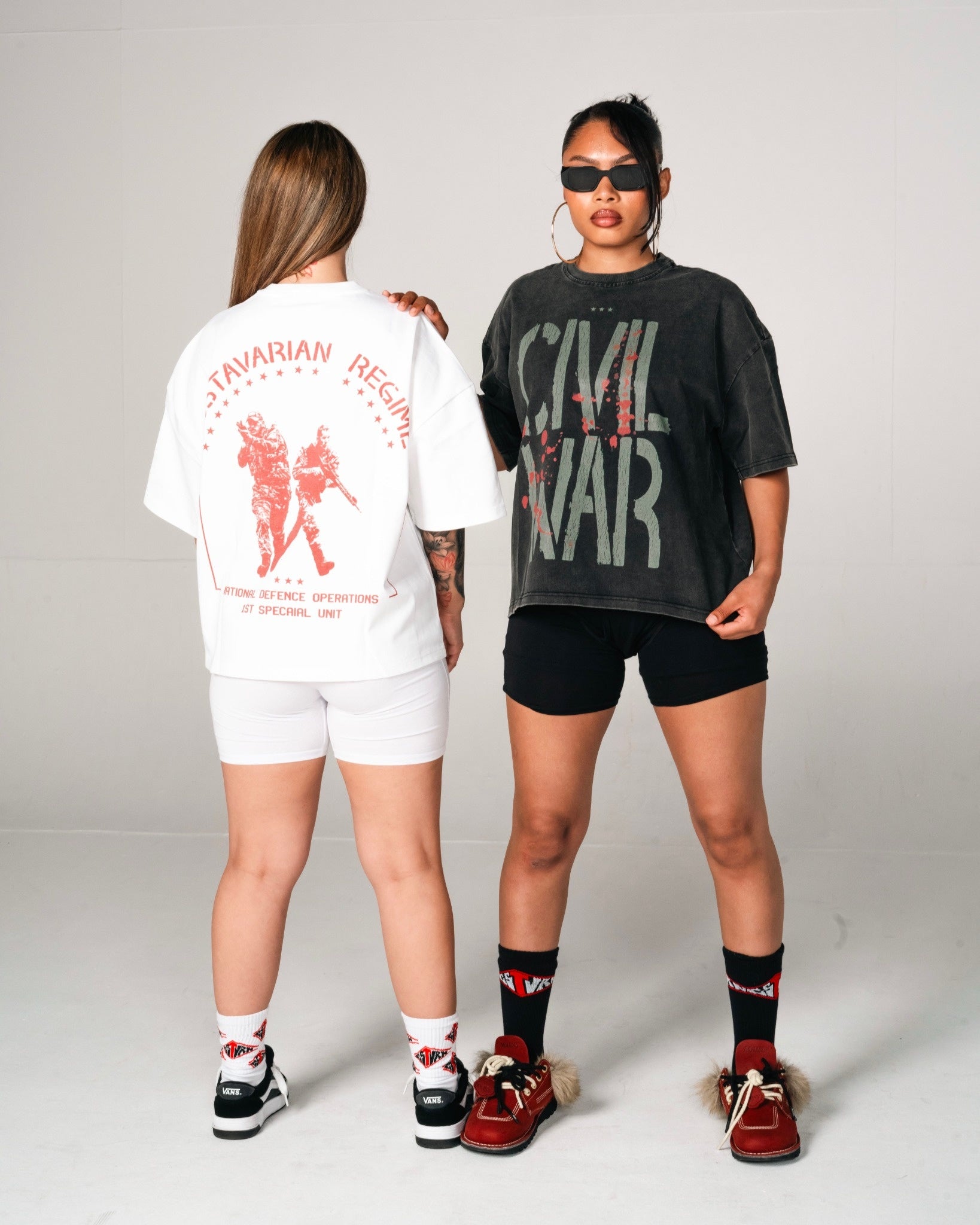 Gustavarian Acid Wash Civil War Oversized T-Shirt