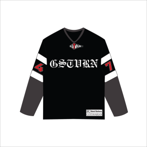Gustavarian 47 Hockey Jersey – Red & Black Streetwear Long Sleeve