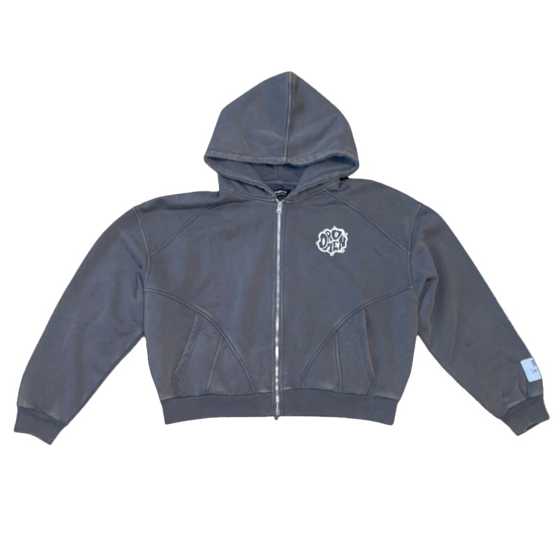 LUCID - WASHED ZIP HOODIE [PARIS GREY]