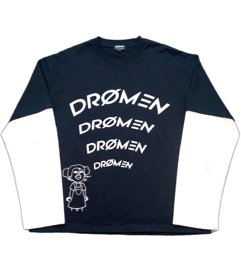 ECHO - DOUBLE LAYER TSHIRT [BLACK]