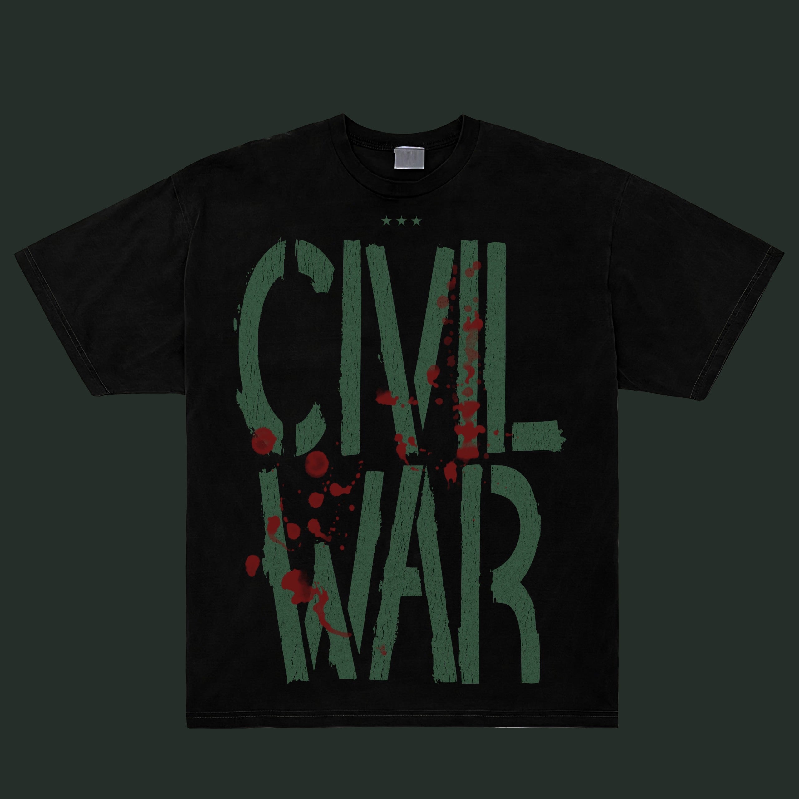 Gustavarian Acid Wash Civil War Oversized T-Shirt
