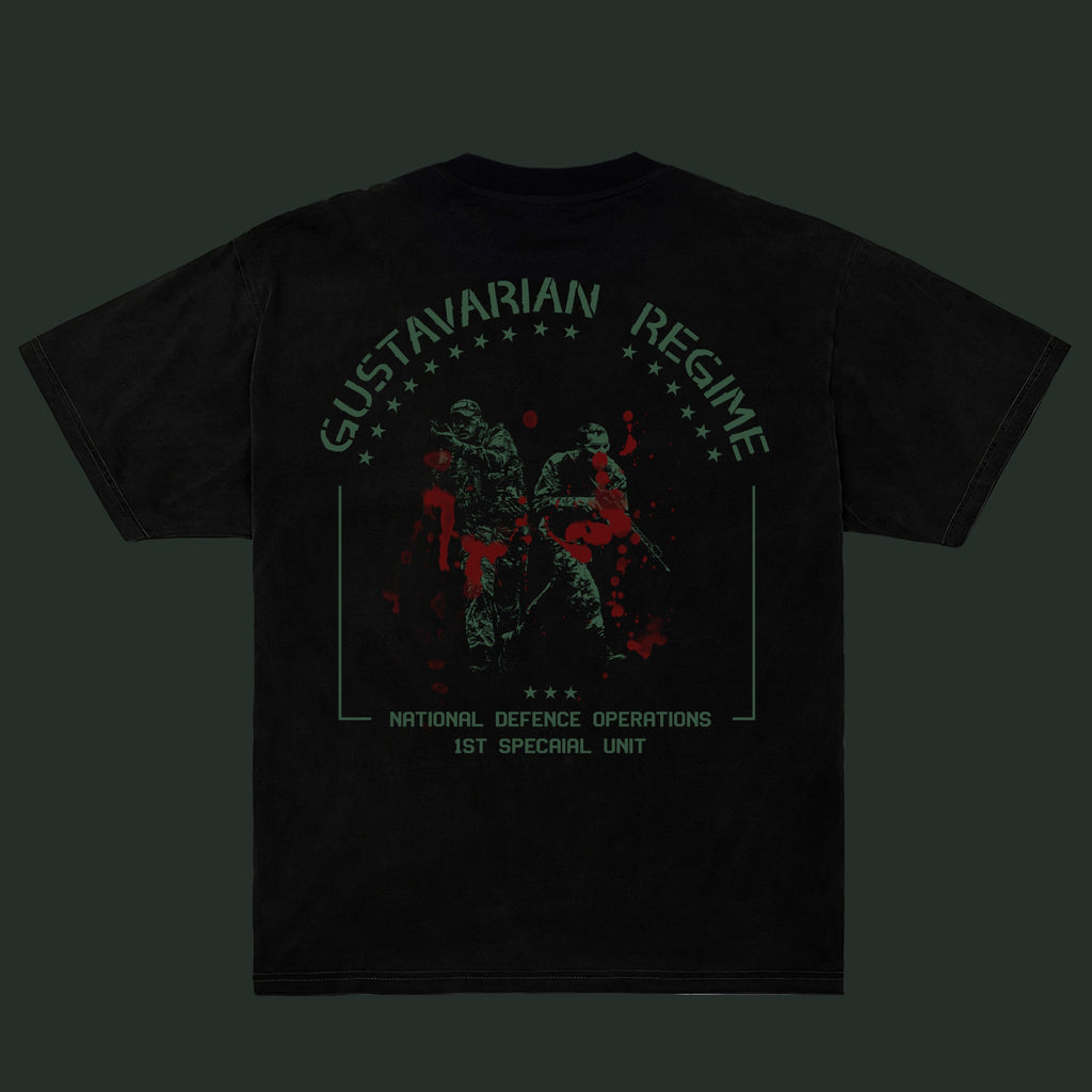 Gustavarian Acid Wash Civil War Oversized T-Shirt