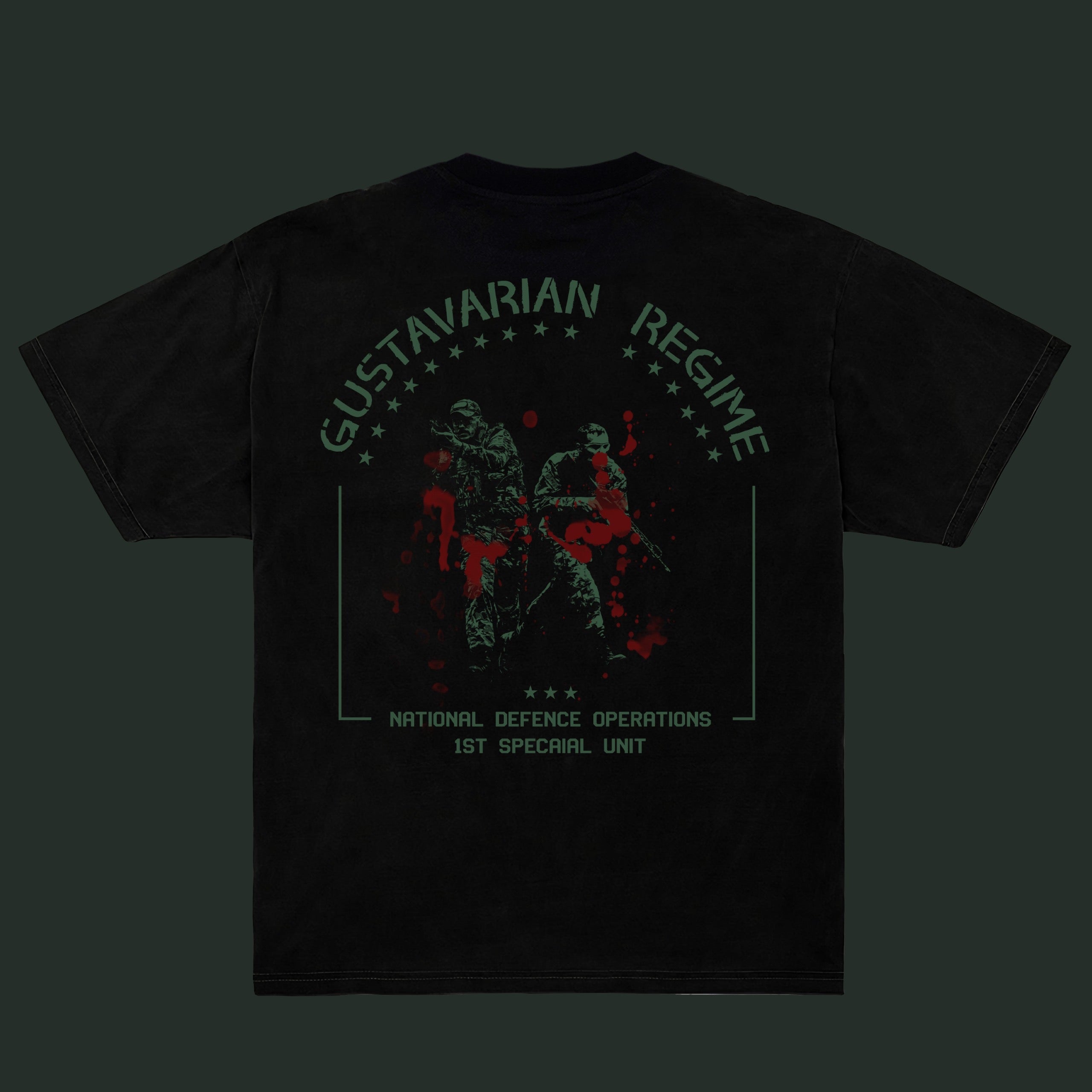 Gustavarian Acid Wash Civil War Oversized T-Shirt