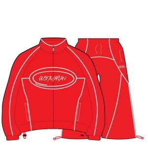 Gustavarian Original Red Illumination Track Suit – Unisex Streetwear Set