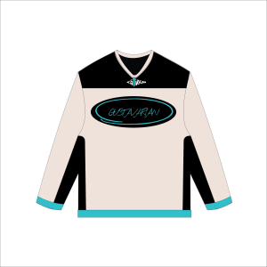 Gustavarian 74 Hockey Jersey – Champagne Pink & Black Streetwear Long Sleeve